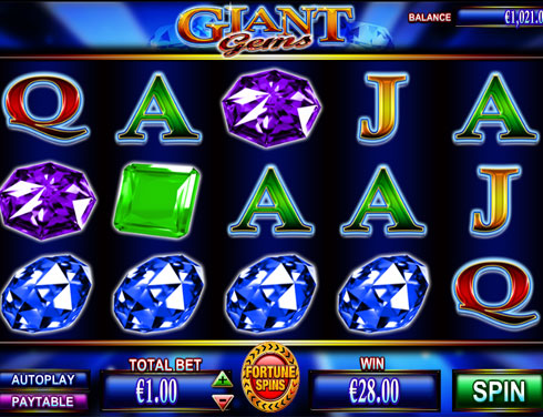 Комбінація з діамантами на автоматі Giant Gems Комбінація з діамантами на автоматі Giant Gems